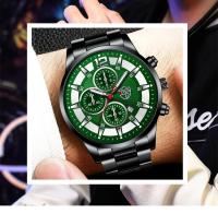 Reloj De Pulsera De Acero Inoxidable Para Hombre Moda Lujo Calendario Cuarzo Reloj Luminoso Para Negocios Con Fecha Completa - details 3
