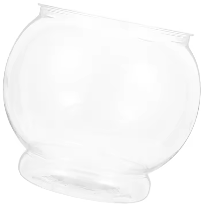 Acuario Transparente Para Peces Goldfish Juego De Micro Paisaje Botella Vaso Cuenco Redondo De Vidrio Decoración De Escritorio - 1