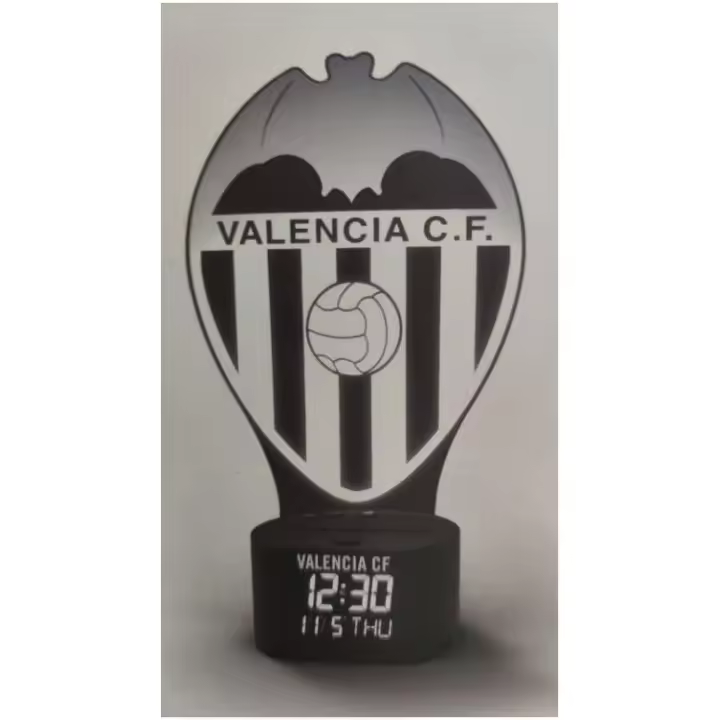 VALENCIA CF DESPERTADOR DIGITAL CON ESCUDO ILUMINADO VALENCIA CF - 1