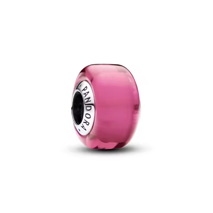 Charm PANDORA 793107C00 Mini Cristal de Murano Rosa Plata Ley - Joyería Mujer - 1