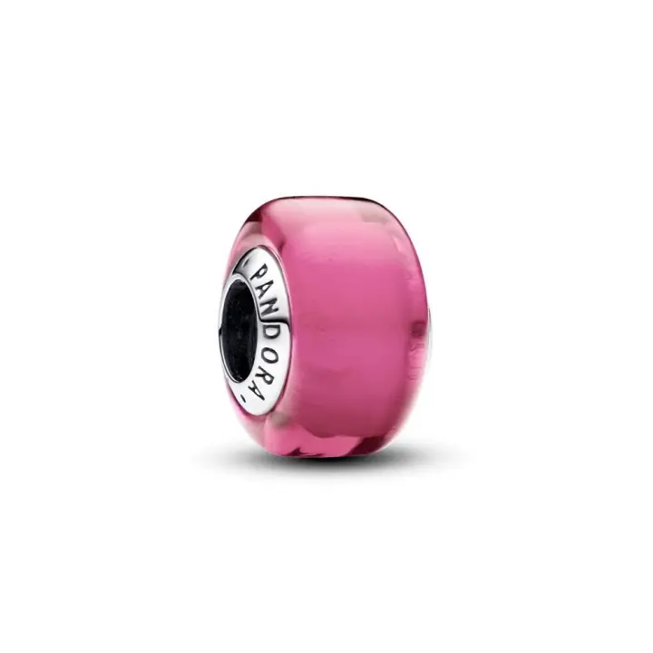 Charm PANDORA 793107C00 Mini Cristal de Murano Rosa Plata Ley - Joyería Mujer - 1