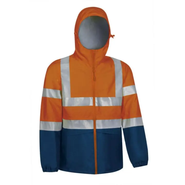 Chaqueta impermeable de Alta Visibilidad cintas reflectantes EPI II VALENTO TORNADO - 1