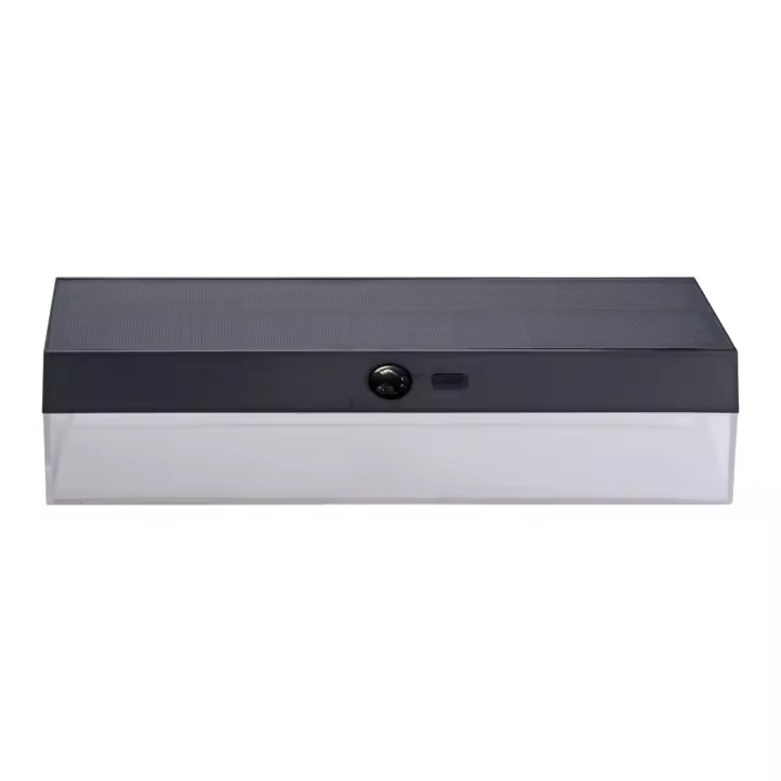 Aplique solar rectangular con sensor de movimiento y crepuscular 4w, 500lm, 3 rangos de luz 3000,4000 y 6500 k - 1