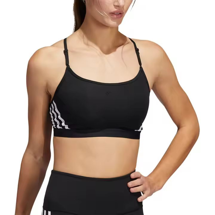 Sujetador Adidas Aer Ls 3S Negro Blanco Bra Hc7862 - 1