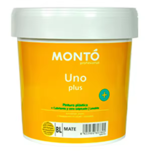 Monto-  Pintura Plástica Uno+ Montó para Paredes y Techos - Lavable y Cubriente - 1