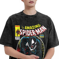 Camiseta Vintage De Cómic Spider-Man Para Hombres Y Mujeres Algodón 100% Estilo Hip Hop Tees Sueltas De Cuello Redondo - details 11