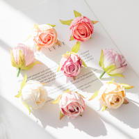 Flores Artificiales De Seda Rosa Para Boda Corona De Navidad Decoración De Hogar DIY Scrapbooking Regalos Venta Caliente - details 11