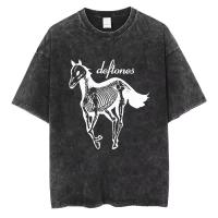 Camiseta Deftones Rock Band Blanco Vintage Lavado Para Hombres Y Mujeres Harajuku Gótico Verano Casual Streetwear Top Hip Hop Y2k - details 5