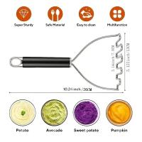 Molinillo De Papas De Acero Inoxidable Resistente Para Mashed Potatoes Frijoles Y Avocado 10.25 Pulgadas Herramienta Ecológica Para Frutas Y Verduras - details 2