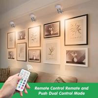 2Pack Spotlights LED Inalámbricos Rotativos Luz De Acento Piloto Potenciado Lámpara De Pared Para Armario Interior Y Pared - details 7