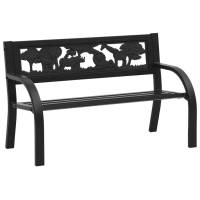 vidaXL Banco de jardín para niños de acero 86 cm - details 0