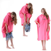 Poncho De Playa Con Capucha Para Adultos Toalla De Baño De Microfibra Toalla De Natación Wetsuit Toalla Cambio Surf - details 11