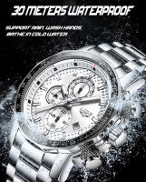 Reloj De Hombre LIGE Lujo Acero Inoxidable Deportivo Militar Resistente Al Agua Grande Cuarzo Reloj De Pulsera Moda Casual Con Segundero Luz Táctica Resistente Al Choque Manos Luminosas Fecha Completa - details 2