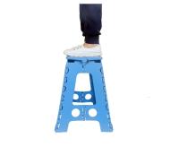 Silla Multiusos de Plástico Plegable – Diseño Ergonómico, Colores Modernos (Azul/Negro) - details 2