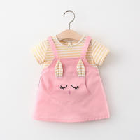 Vestido De Verano Para Bebés Con Gato De Dibujos Animados Estilo Princesa De Manga Corta A-Línea Para Niñas De 0 a 3 Años Ropa Infantil Casual - details 1