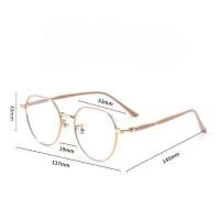 Gafas Planas De Luz Metálicas Nuevas Coreanas Para Hombres Y Mujeres Anti Luz Azul/radiación Gafas De Moda Circular Material De Armazón De Aleación - details 6
