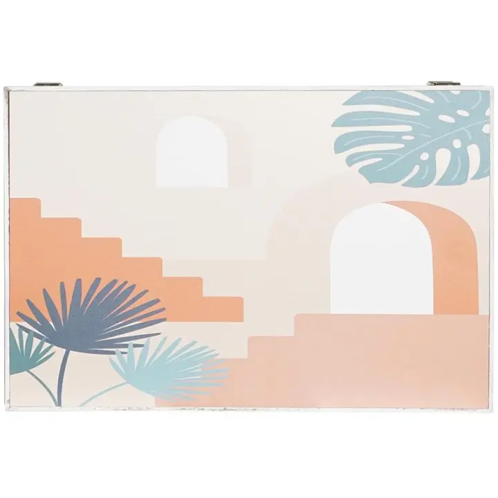 ALJOIR Tapa Contador de Luz Decorativo Tapa para Contadores de Luz 46 x 6 x 31cm Cubre Contador Eléctrico de Madera Diseños Modernos - Fachada Con Escaleras - 1