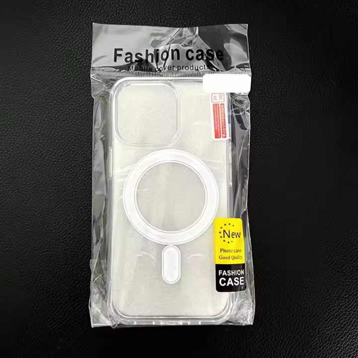 Funda Magnética Original Para iPhone 15 14 plus 13 12 11 pro Max X Xs Xr 7 8 Se Acrílico Transparente Compatible Con Wireless Charging - 1