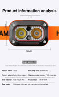 Linterna Frontal Recargable Con Sensor De Movimiento LED Brillante Para Exteriores Lámpara De Emergencia Para Camping Y Pesca - details 13