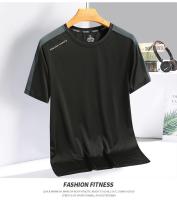 Camiseta De Hombros Desiguales Para Hombre Y Mujer Camiseta Deportiva De Verano Para Correr Corta Suelta De Seda Con Efecto De Hielo Secado Rápido - details 17