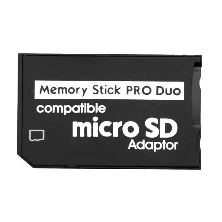 MultiAccesorios Adaptador de Micro SD a Memory Stick Pro Duo (hasta 64GB) | Compatible con PSP 1000/2000/3000, Cámaras Sony, Handycam y Teléfonos - 1