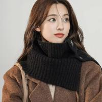 Bufanda De Punto Para Mujer Con Cuello Alto Falso Invierno Resistente Al Viento Desmontable Multifuncional Material De Poliéster - details 4