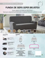 Almeritex Modelo Neuvo Funda superelástica 8 Colores, Para sofá , Silla,Chaise Longue Brazo Largo, y Orejero ,Transpirable, cómoda y Duradera, fácil de Instalar, Dimensiones - details 4