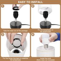 Lámpara de mesa pequeña para dormitorio, lámpara de mesita de noche, lámpara de mesita de noche sencilla, lámpara de mesa para sala de estar, lámpara de mesa de oficina (portalámparas E27) - details 5