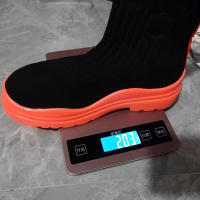 SP Botas de Mujer, calcetines, BOTAS de otoño 22, Nuevas, de gran tamaño, Caramelo, de Alta elasticidad, Vestido Volador, transpirables, De Tubo Short, de Fondo Grueso, botas de Mujer. - details 0