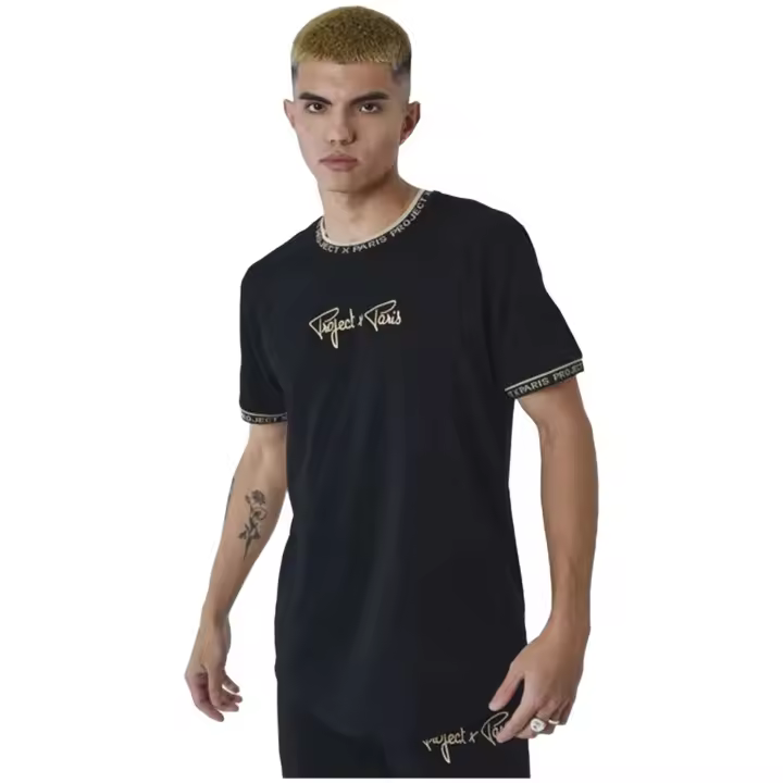 Camiseta de Manga Corta Project X Paris  para hombre en color negro - 1