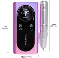 Taladro de Uñas Eléctrico - 45000 RPM, Recargable, con Pantalla LCD Inteligente, Kit DIY para Uñas de Gel, Manicura y Pedicura, Color Deslumbrante - details 1