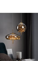 Lámpara Colgante LED Moderna De Vidrio Iluminación De Techo Fijación Por Cuerda Decoración De Dormitorio Luminaire Chandeliers - details 0