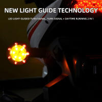 2pcs Lámparas De Señal Para Motocicleta Universal 12v Rojo Amarillo Luz De Freno Trasera Y Luz De Señal Laterales - details 2