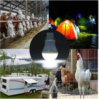 Lámpara Solar De 7W Impermeable Cargada Por USB Luz De Emergencia Con Paneles Solares Para Exteriores E Interiores Bombilla Solar Con Control Dimmer - details 1