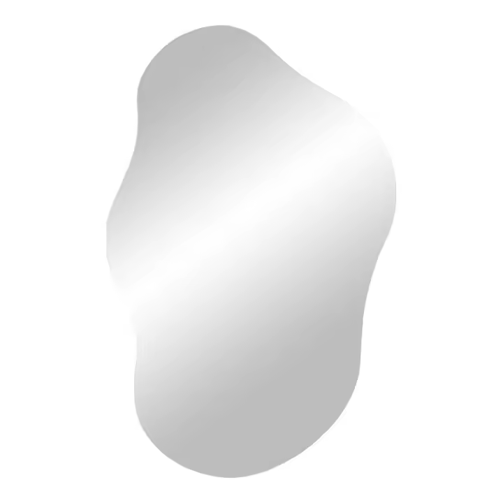 Espejo sin Marco Palermo, Vidrio, Plata, 0,5x40x60 cm - 1