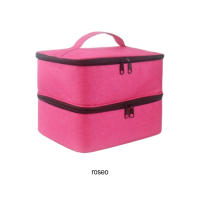 Estuche De Nailpolis De Nylon Para Fácil Almacenamiento Y Acceso Estuche Portátil Organizado Y Conveniente Para Transporte Negro - details 10
