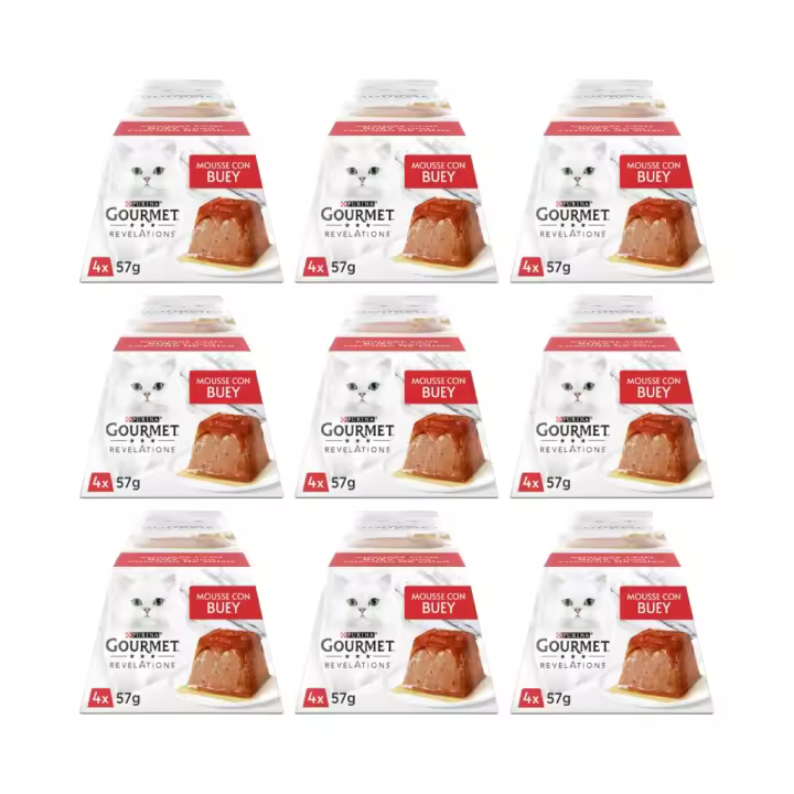 GOURMET - Revelations (24x57gr) - Pirámide de Mousse con Buey y Cascada de Salsa (6 Cajas de 4x57gr) - 1