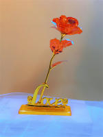 Regalo Creativo De Día De San Valentín Rosa De Oro 24K Duradera Decoración De Boda Iluminación De Flores Eterna Amarillo Y Rojo Para Aniversarios Cumpleaños Bodas - details 4