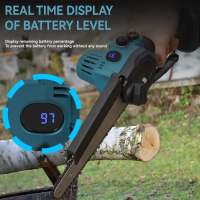 Motosierra eléctrica inalámbrica de 8 pulgadas para carpintería y poda en jardín - Compatible con batería Makita 18V - details 5