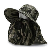 Gorro De Pesca Al Aire Libre Para Hombre Con Pico Ancho Protección Solar UV Sombrero De Playa Malla Transpirable Camuflaje - details 17