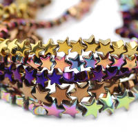 Cuentas De Estrella De Cinco Puntos De Hematita Azul Y Dorado Color Morado Natural Para La Creación De Joyería Pulseras Y Collares DIY - details 2