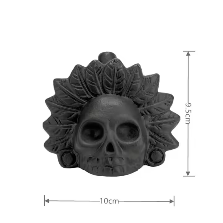 Silbato De Muerte Azteca Realista Silbato De Grito Humano Cómodo Y Aterrador Figura De Cerámica Y Enamel Para Coleccionistas - 1