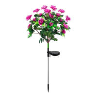 Lámpara Solar LED De Flores Azalea Para Jardín Decorativa Luz De Paisaje Orquídea Rosa Para Jardín Camino Venta Individual - details 15
