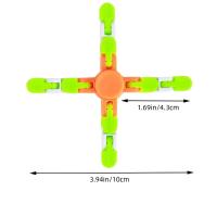 Juguete De Desestresor Para Niños Y Adultos 1pcs Variedad De Giro De Dedo Cadena Juego Parentezco Cuatro Enlaces Juguete De Escritorio Fidget Spinner - details 1