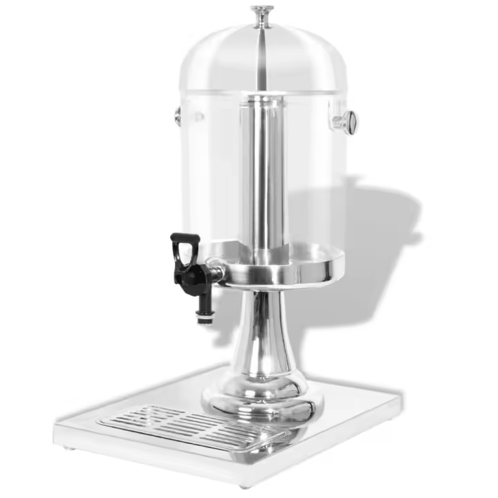 vidaXL Dispensador de zumo acero inoxidable 8 L - 1