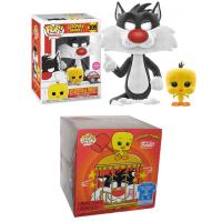 Funko  Silvestre y Piolín Tweety Sylvester Piolin  Flocked 309 Pop and Tee camiseta XL  Funko Pop Vinyl  Looney Toones  figura - details 1