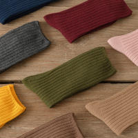 10Pares De Calcetines Largos De Algodón Para Mujer Estilo Retro Otoño Invierno Color Sólido Negro Rosa Para Estudiantes Y Jóvenes - details 8