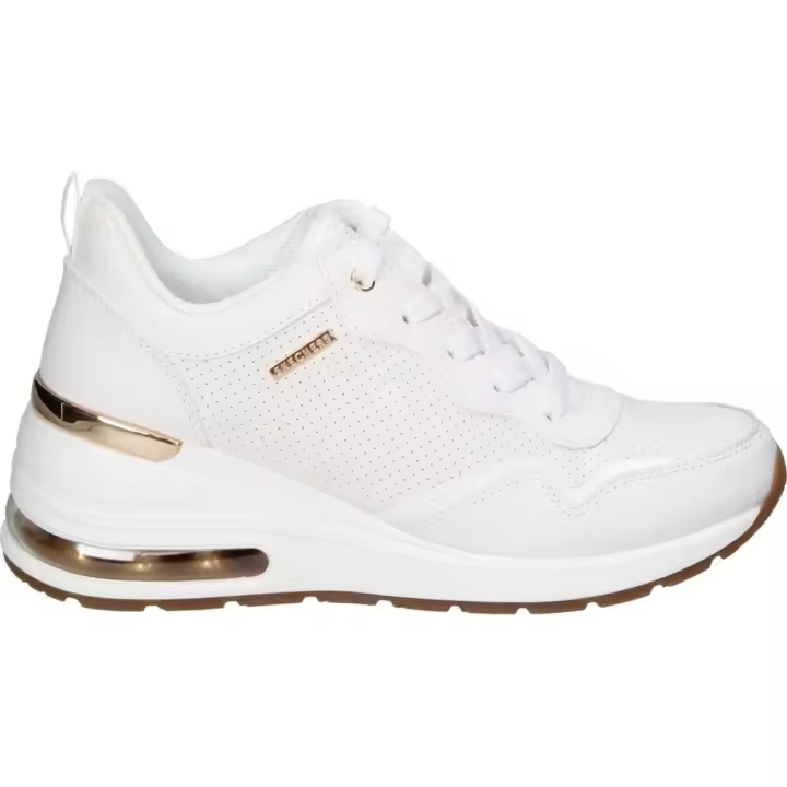 SKECHERS | Deportivas Skechers Million Air Hotter Airpara Mujer – Zapatillas Casual en Color Blanco – Sneakers con Cordones – Estilo Casual – Cómodas y Combinables – Versátiles – Modelo 155399-WHT - 1