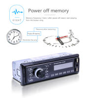 BQCC 1 Din Estéreo De Coche Con Pantalla Táctil BT MP3 Carga Rápida FM Dual USB AUX Luces Coloridas Juego Handsfree Multimedia - details 12