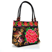 Bolso Pequeño Para Mujer Estilo Étnico Bordado En Lona Bolso De Mano Moda Con Cierre De Cremallera Doble Correa Versátil - details 9